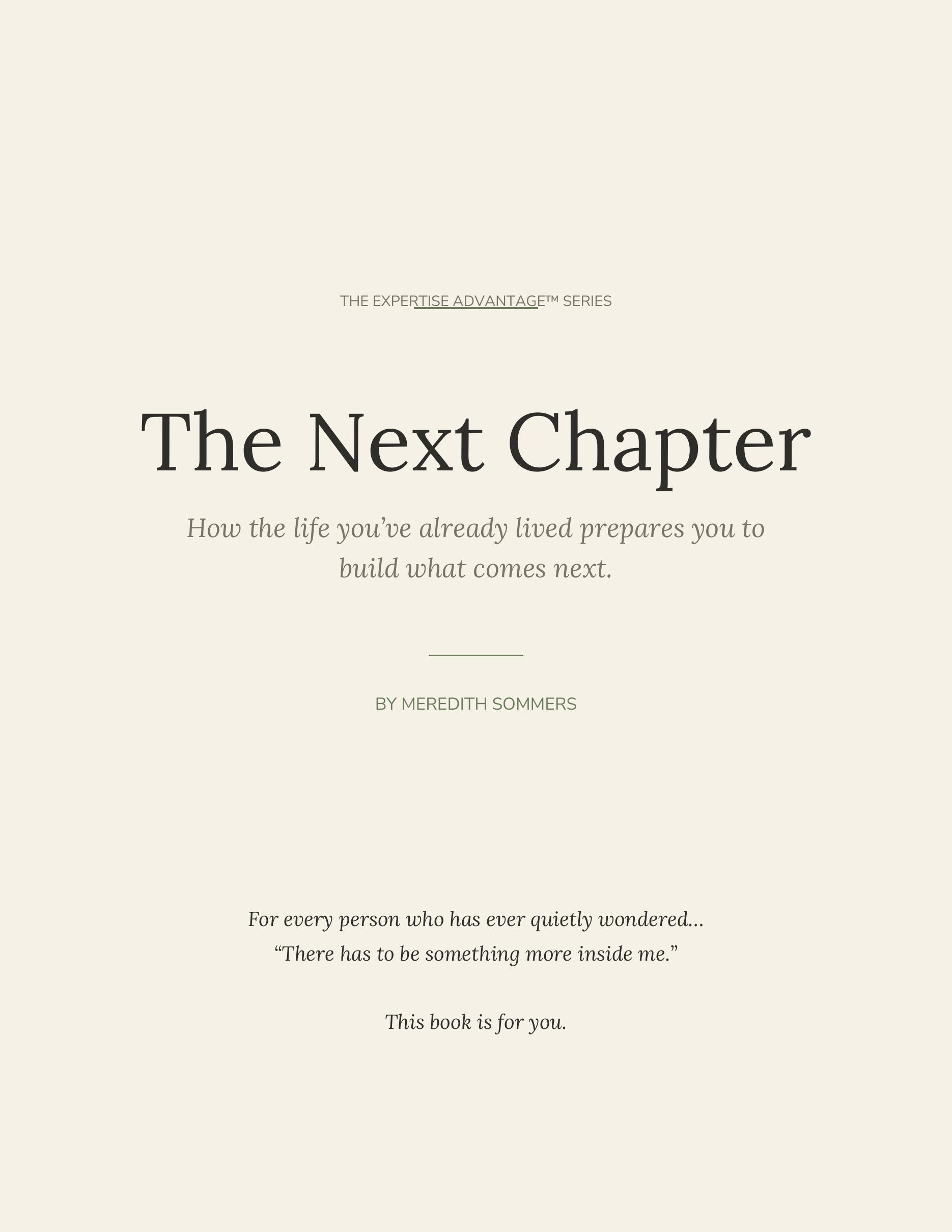 Preview of the first page of The Next Chapter ebook